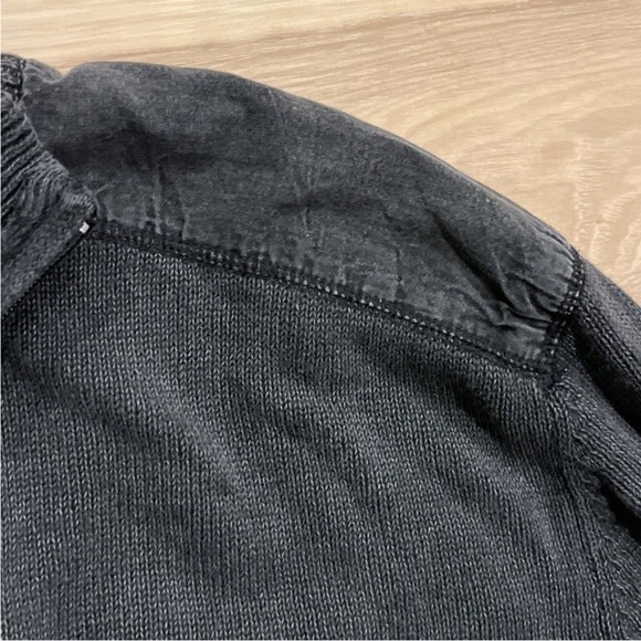 Method Sweater Mens Adult XXL Dark Gray Ramie Cotton 1/4 Zip Mock Neck EUC - Picture 4 of 7